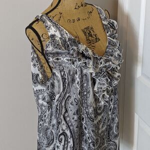 Black and white blouse